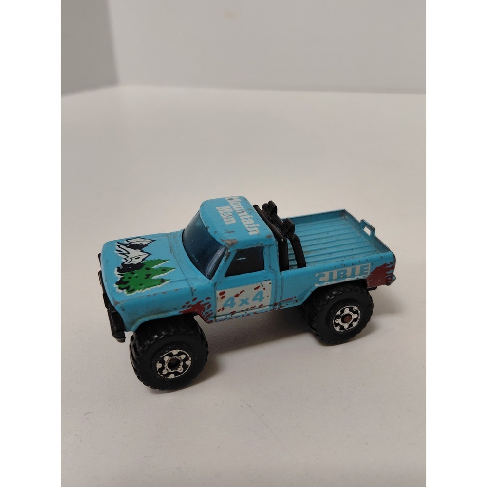 Vintage 1981 Matchbox Mini Pick Up Truck Mountain Man‎ Blue Diecast